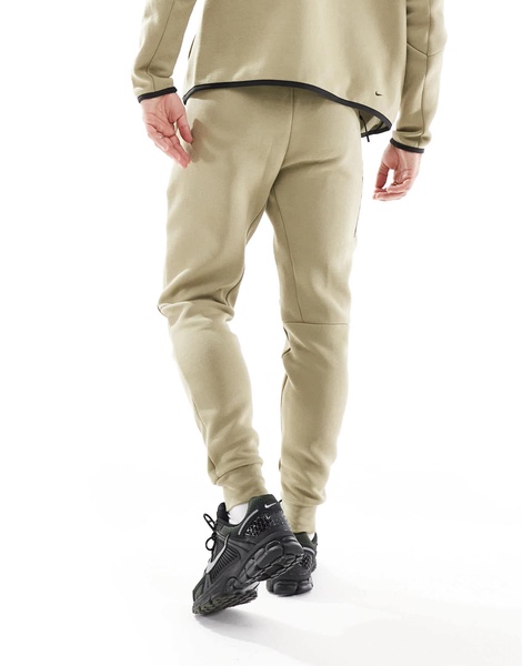 Nike Tech Fleece cuffed sweatpants in khaki