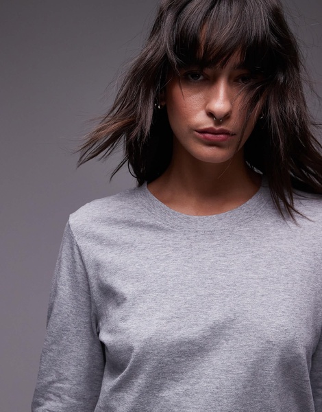 ARKET long sleeve t-shirt in heather gray