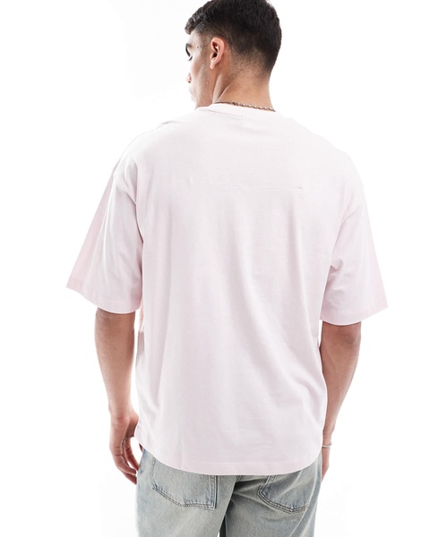 Bershka oversized T-shirt in light pink