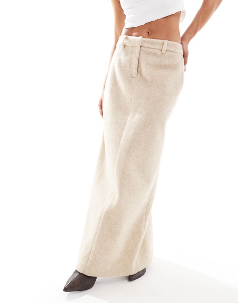 4th & Reckless wool maxi skirt in beige - part of a set