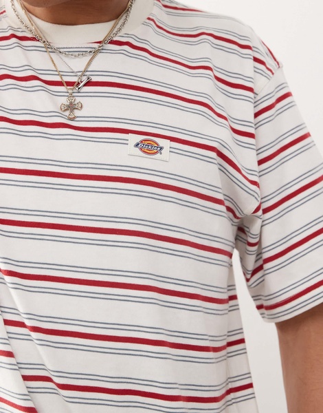 Dickies Lewistown striped t-shirt in red and white