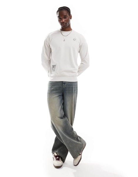 Aape by A Bathing Ape logo knit sweater in gray