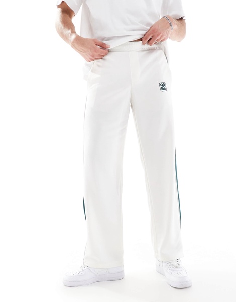 Bershka sport piped sweatpants in white - part of a set