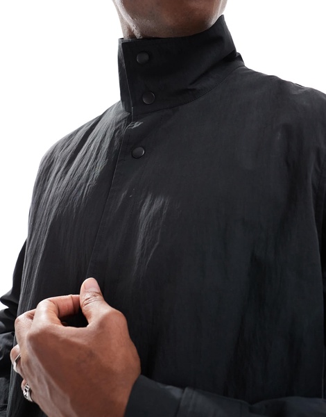 ASOS DESIGN oversized trench coat in black