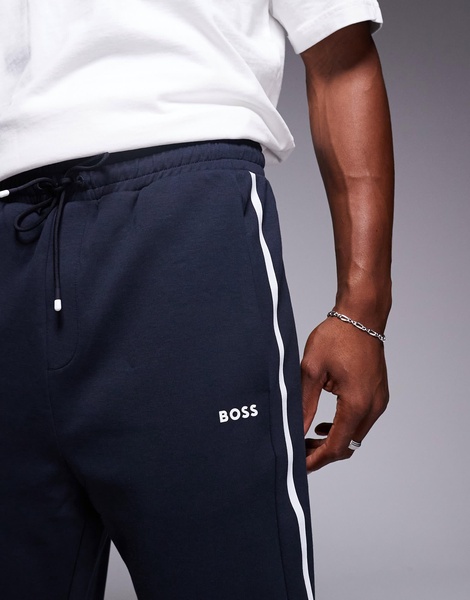 BOSS Green Hadiko cuffed sweatpants regular fit in navy - part of a set