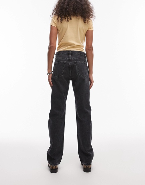 ARKET Snow straight leg jeans in ash black wash