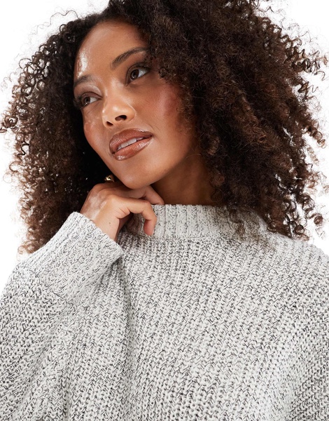 ASOS DESIGN oversized crew neck sweater in mono twist yarn