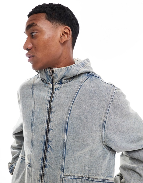 ASOS DESIGN oversized hooded denim jacket
