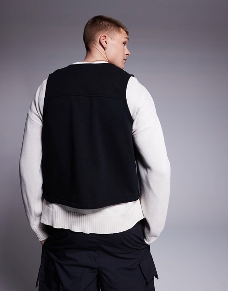 ASOS DESIGN utility vest in black