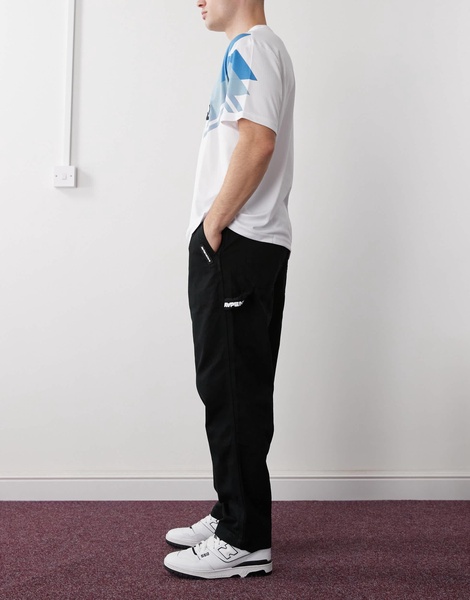 Aape by A Bathing Ape pull on straight leg carpenter pants in black