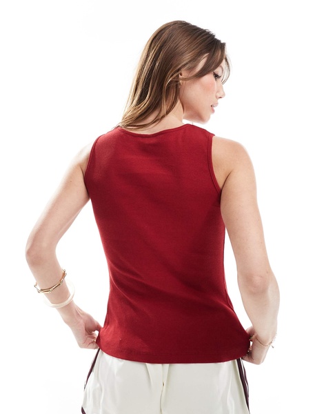 Brave Soul button down vest in red