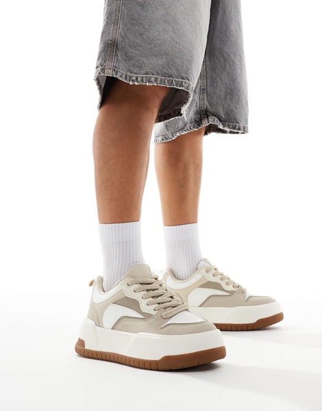 ASOS DESIGN chunky sneakers in beige