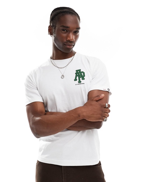 Aape By A Bathing Ape logo t-shirt with camo back print in white