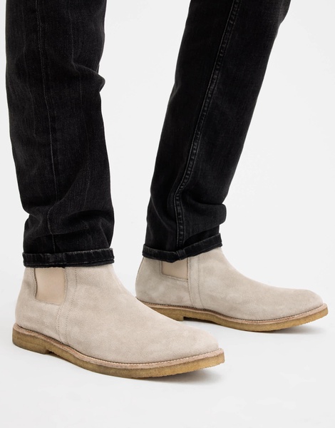 AllSaints rhett suede boots in gray