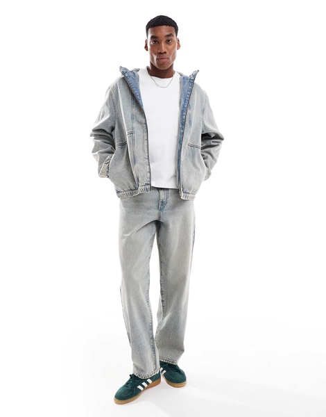 ASOS DESIGN oversized hooded denim jacket