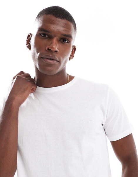 Brave Soul midweight short sleeve t-shirt in white