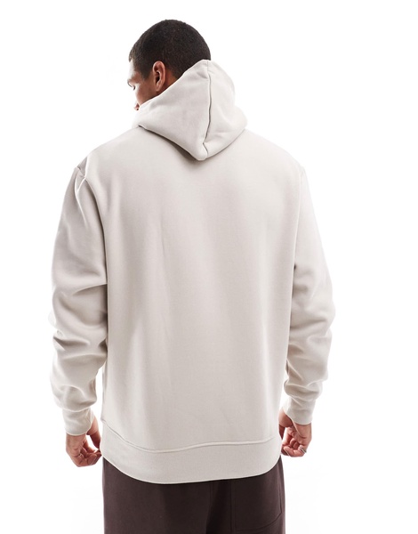 ASOS DESIGN premium heavyweight oversized hoodie in light gray beige