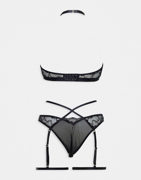 Ann Summers Rosella lace lingerie set in black