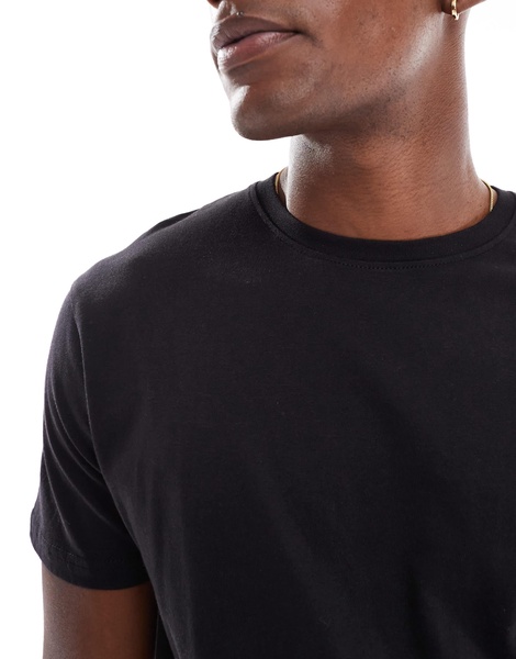 Brave Soul midweight short sleeve t-shirt in black