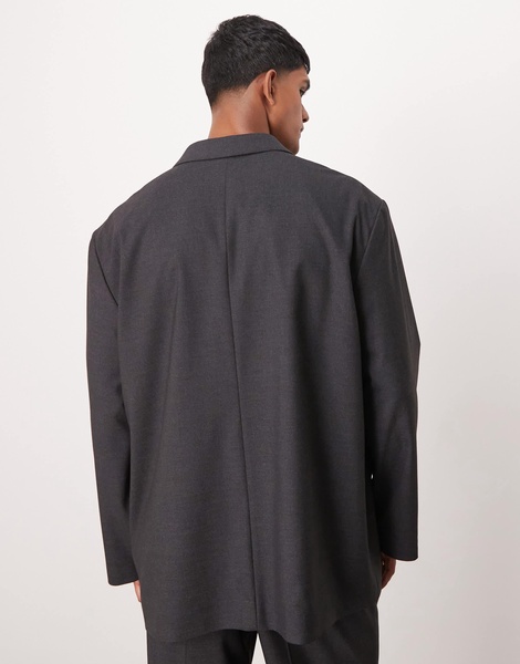 ASOS DESIGN oversized slouchy suit jacket in charcoal