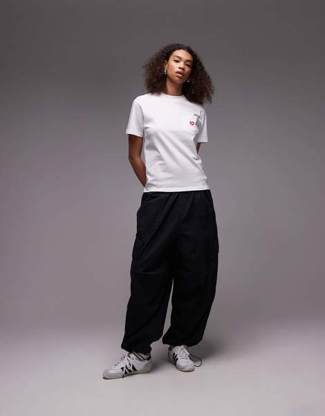 Carhartt WIP pocket heart logo T-shirt in white