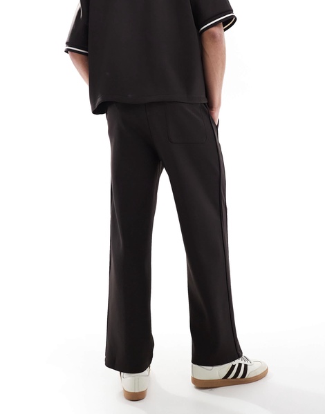 Bershka pull on pants in brown - part of a set