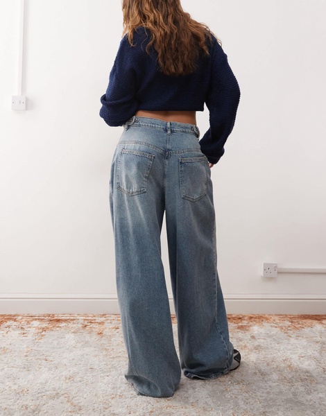 COLLUSION X007 XL baggy jeans in light wash