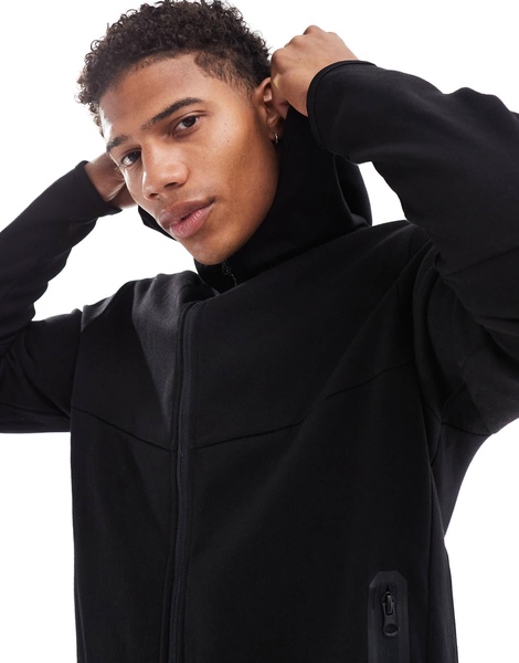 Jack & Jones tech zip up hoodie in black - part of a set