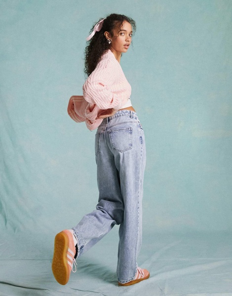 Miss Selfridge baggy jean in acid wash