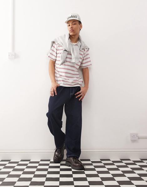 Dickies Lewistown striped t-shirt in red and white