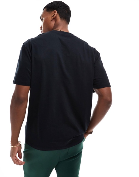 ASOS DESIGN relaxed t-shirt in black with souvenir chest print