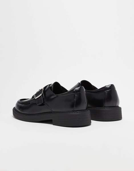 ASOS DESIGN monk shoes in black with chunky sole