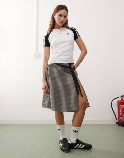 adidas Originals Adicolor slim t-shirt in white and black