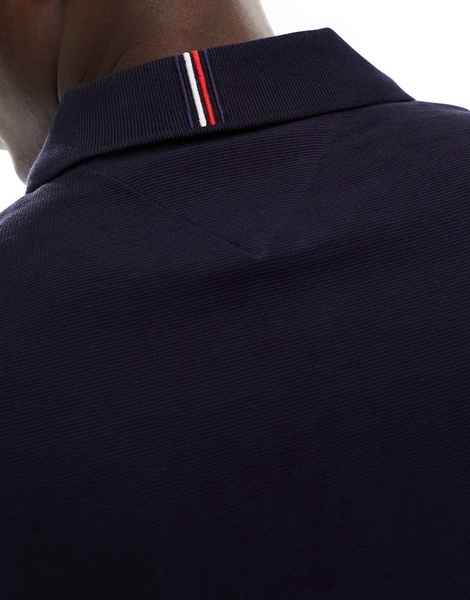 Tommy Hilfiger striped chest regular polo in navy