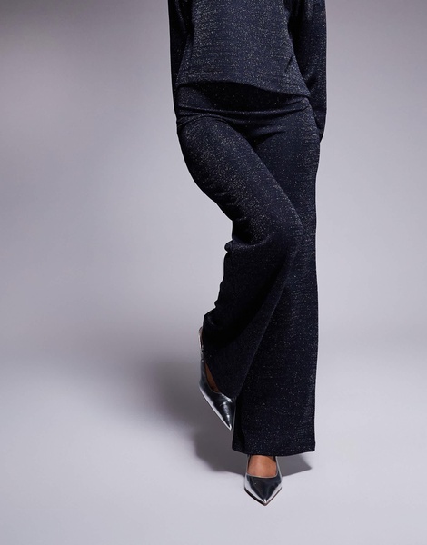 River Island wide leg loose pants in blue - part of a set