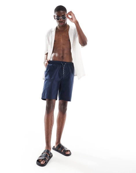 Brave Soul pull-on shorts in navy