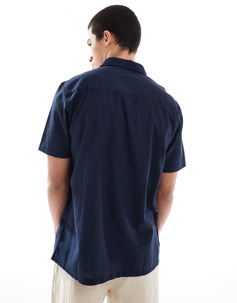 Brave Soul short sleeve shirt in navy