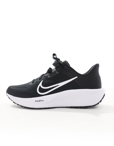 Nike Running Quest 6 sneakers in black and white