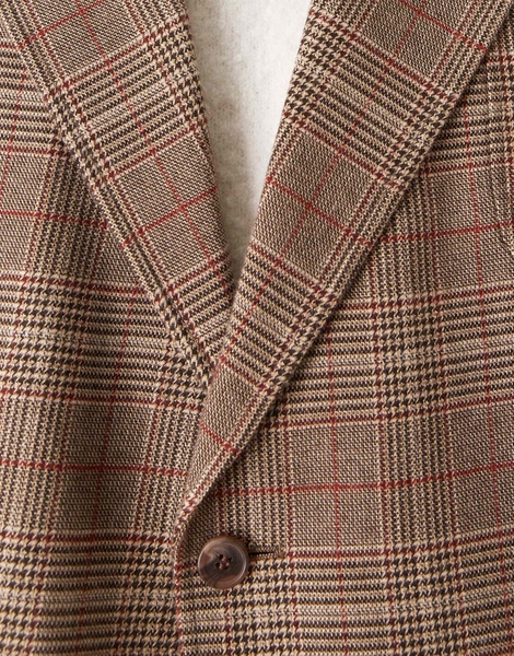 ASOS DESIGN slouchy oversized blazer in brown plaid