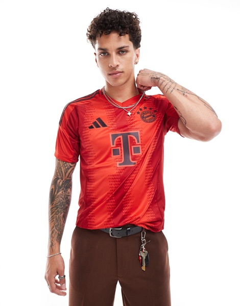 adidas Football FC Bayern 2024/2025 unisex home jersey in red