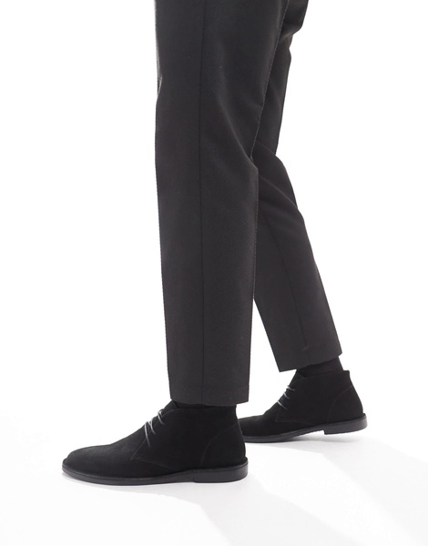ASOS DESIGN desert boots in black suede