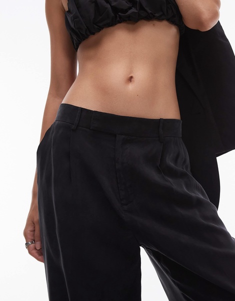 Mango cupro slouchy pants in black - part of a set