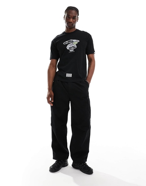 Aape By A Bathing Ape logo hiphop t-shirt in black