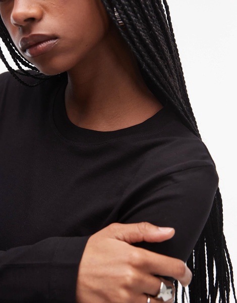 ARKET long sleeve t-shirt in black