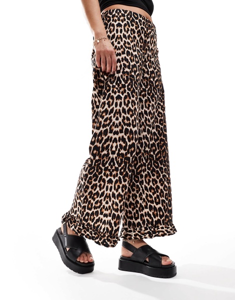 ASOS DESIGN Wide Fit Frosty chunky two-part sandals in black