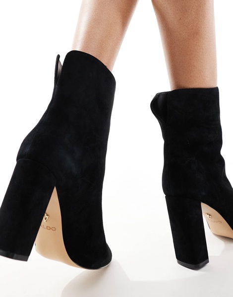 Aldo Sushi Heeled Ankle Boots in Black