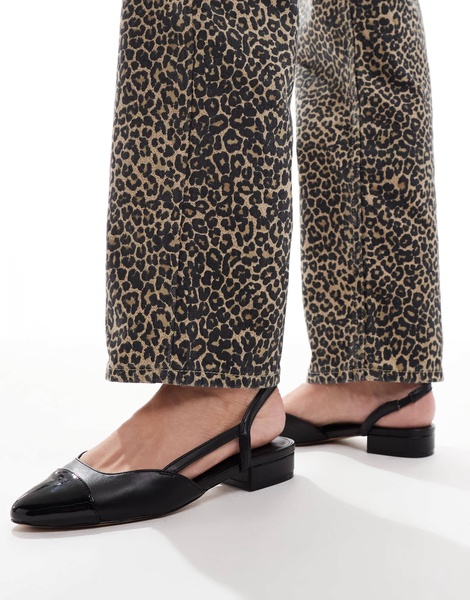 ALDO Clementinne slingback flats with toe cap in black