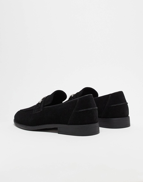 ASOS DESIGN snaffle detail loafers in black