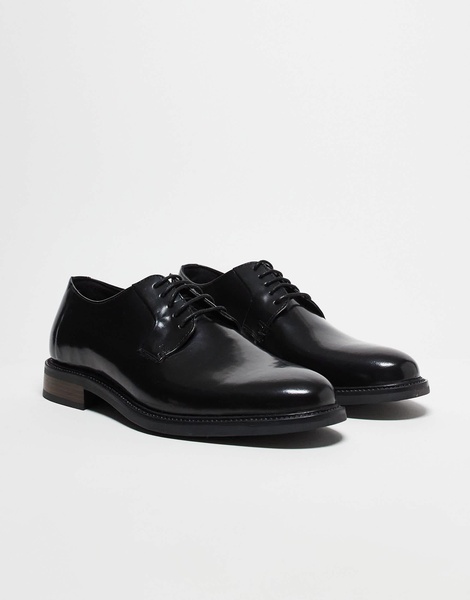 ASOS DESIGN lace up derby shoes in black