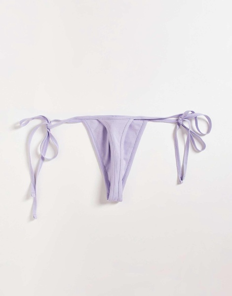 ASOS DESIGN tie side thong in purple